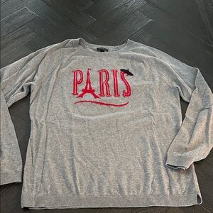 Talbots Gray Paris Sweater with Beret Design